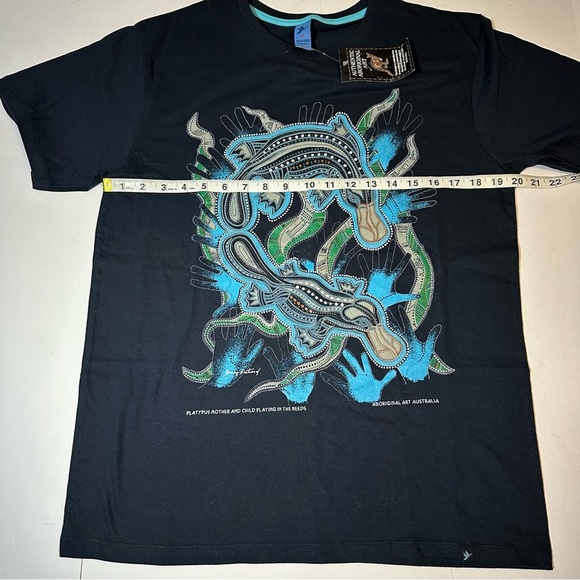 Vtg Y2K Gooses Platypus T Shirt Australian Aboriginal Art Danny Eastwood - Picture 5 of 7
